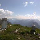 Razgled iz vrha proti vzhodu na naše prekrasne Julijske alpe