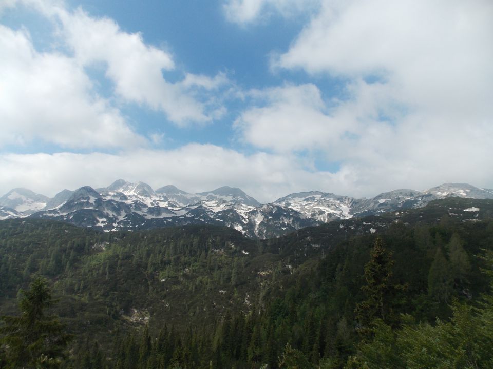 Razgled s poti na Bohinjske alpe