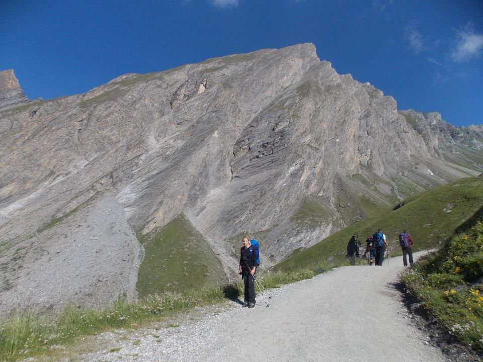 Vzpon proti koči Lucknerhütte