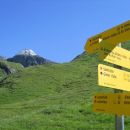 Smerokazi ob poti in razgled na Großglockner