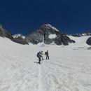 Nadaljnja pot proti koči Erzherzog Johann Hütte in razgled na Großglockner