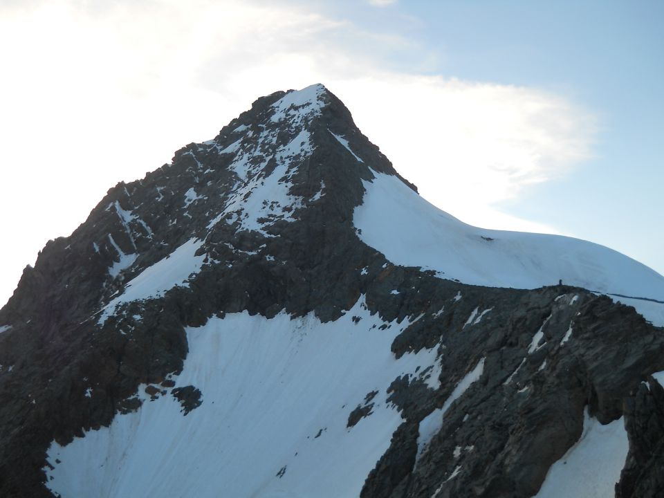 Pogled na Großglockner malo pred sončnim zahodom