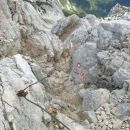 Pogled na zadnji del plezalne poti
