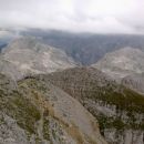 Razgled z vrha na Stenar (levo) in Bovški Gamsovec (desno)