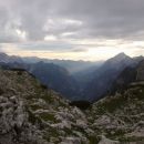 Večerni razgled na dolino Trente in čudovite gore nad njo :)
