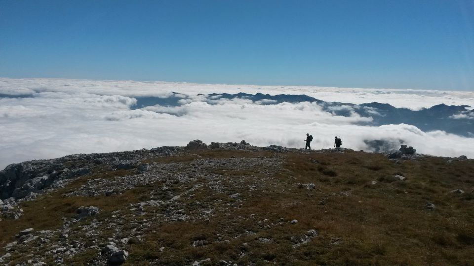 Razgled iz vrha na Bohinjske gore