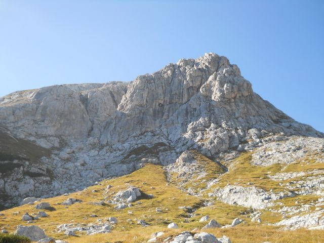 Pogled nazaj na Debeli vrh