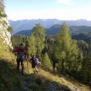 Spust po brezpotju proti Planini Blato
