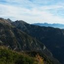 Razgled iz vrha na Tosc, Draška vrhova, Ablanco, Viševnik, Karavanke in Kamniške alpe