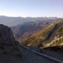 Razgled na našo nadaljnjo pot in Bohinjske gore
