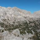 Razgled z vrha na Rž (levo) in Rjavino (desno)