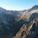 Razgled z vrha na Mišelj vrh, Kanjavec, Triglav in Vernar