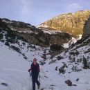 Pot proti Planini Konjščica in razgled nazaj na severno pobočje Malega Draškega vrha