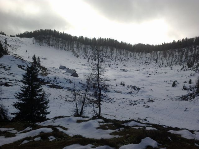 Pogled nazaj na Planino Klek