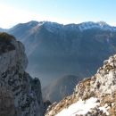 Razgled z vrha na Krvavec, Kalški greben in Kalško goro (od leve proti desni)