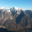 Razgled z vrha na Tursko goro, Brano, Kamniško sedlo, Planjavo, Ojstrico in Veliki vrh