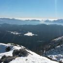 Razgled z vrha na Ratitovec, Blegoš, Soriško planino, Porezen in Bohinjske gore
