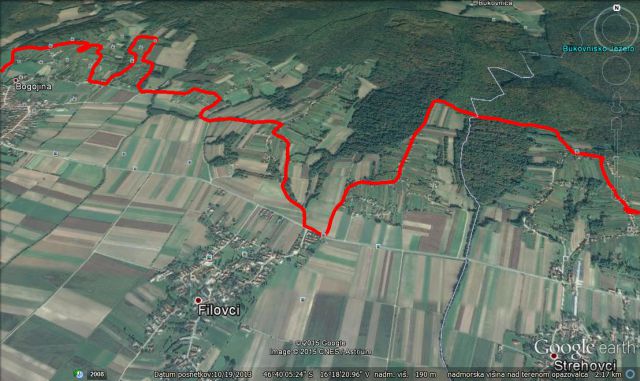 9,7km od Bogojine do Hancove kleti v Strehovcih