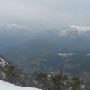 Razgled z vrha na Stol, Begunjščico in Veliki vrh grebena Košute