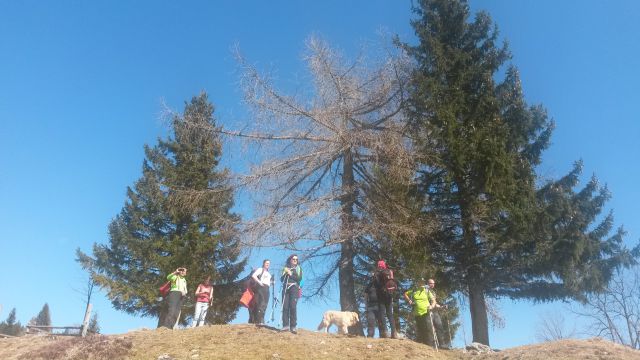 Počasi se odpravimo naprej proti Koči na Uskovnici