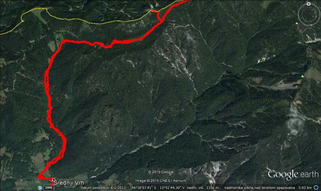 Vas Srednji vrh - Trupejevo poldne 15,9 km in 1090 m vzpona.