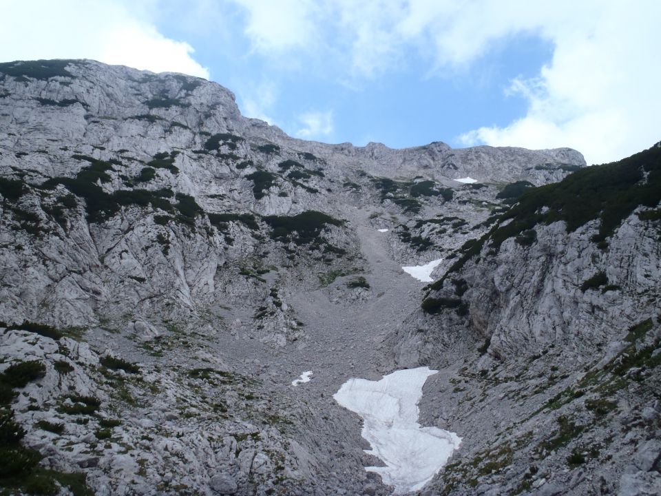 Ob spustu, levo V.V, desno V.Zelenica.