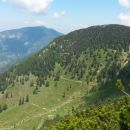 Razgled s poti na Grlovec (levo) in Lokovnikov Grintovec (desno)