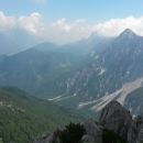Razgled z vrha na Malo in Veliko Kladivo grebena Košute