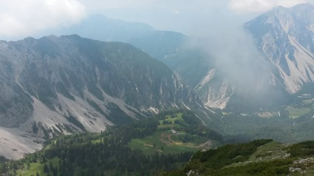 Razgled z vrha na Planino Korošico