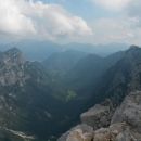 Razgled z vrha na dolino Krme in Debelo peč