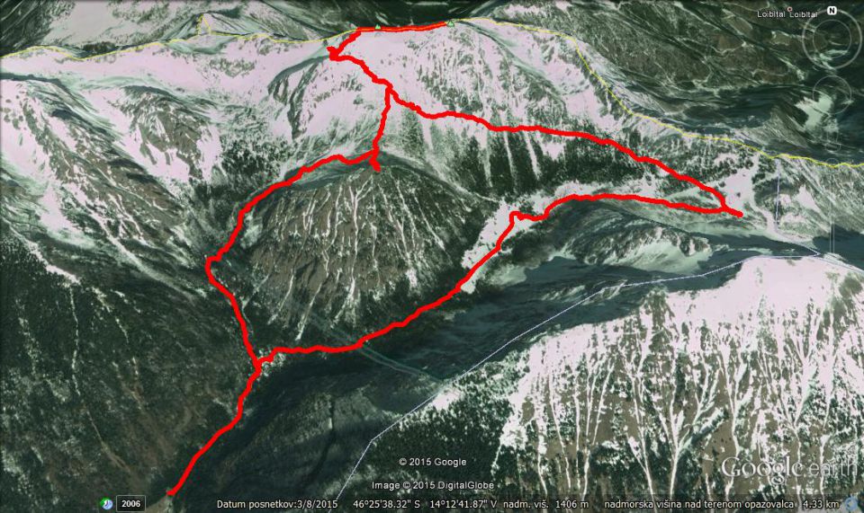 Srednji vrh in Vrtača 14km in 1731 m skupnega vzpona