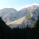 Jutranji pogled na Stol iz izhodišča v Trate/Johannsenruhe
