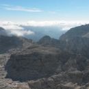 Razgled iz vrha na Kanjavec, Križ, Gubno in Razor (od leve proti desni)