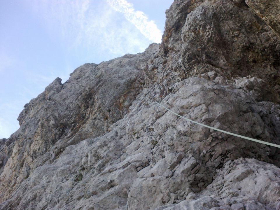 Vzpon čez drugi skalni skok (III+ stopnja težavnosti plezanja)