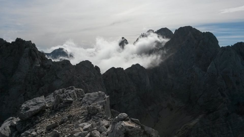 Razgled iz vrha na Stenar, Spodnji Rokav, Škrlatico in Visoki Rokav