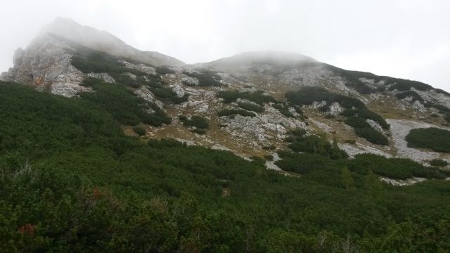 Razgled iz poti na pobočje pod Malo Tičarico