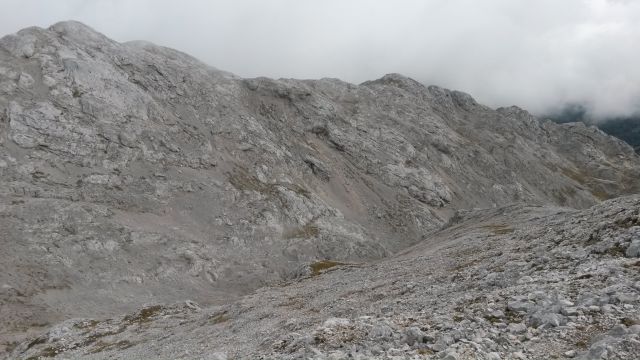 Razgled iz vrha na pobočje Voglov