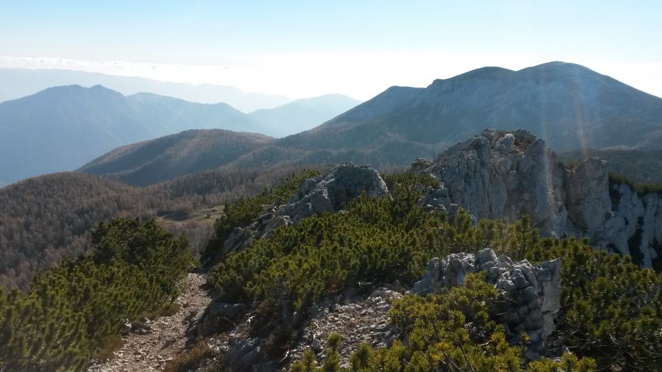 Razgled iz vrha na Planino Polšak in Dleskovec