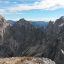 Razgled iz vrha na Viš, Koštrunove špice in Špik nad Nosom