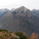 Razgled iz vrha na Kanin, Rombon, Montaž, Koštrunove špice in Viš