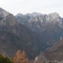 Razgled iz vrha na Rombon, Montaž, Koštrunove špice, Viš, Jerebico in Kamnitega lovca
