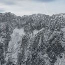 Razgled iz vrha na celoten greben od Vevnice (levo) do Visoke Ponce (desno)