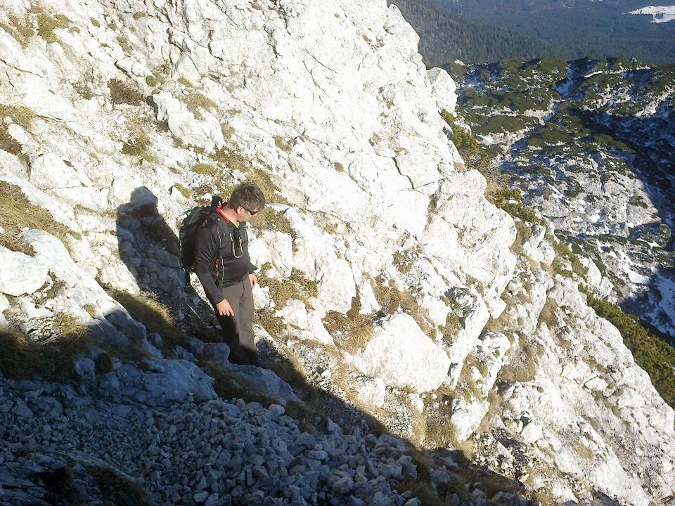 Spust iz Malega Draškega vrha po zahodni grapi