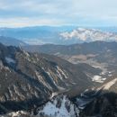 Razgled iz vrha na Veliko Ponco, Dobrač, Slemenovo špico in Ciprnik