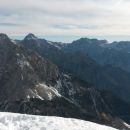 Razgled iz vrha na Prisojnik, Triglav, Kanjavec in Veliko Špičje