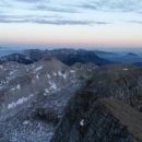 Razgled iz vrha na Bohinjske hribe, Vrh nad Peski in Batognico