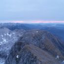 Sončni vzhod iz vrha Krna na prvi dan v Novem Letu