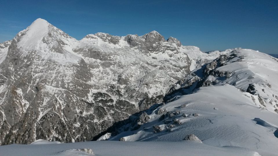 Razgled iz vrha na Grintovec, Dolgi hrbet, Štruco, Skuto, Rinke in Tursko goro