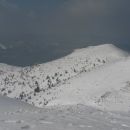 Razgled iz vrha Snežnika na našo prehojeno pot