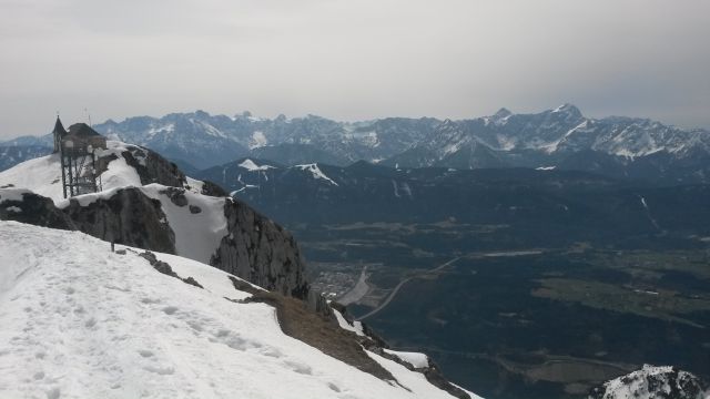 Razgled z zahodnega vrha Dobrača na Julijske Alpe